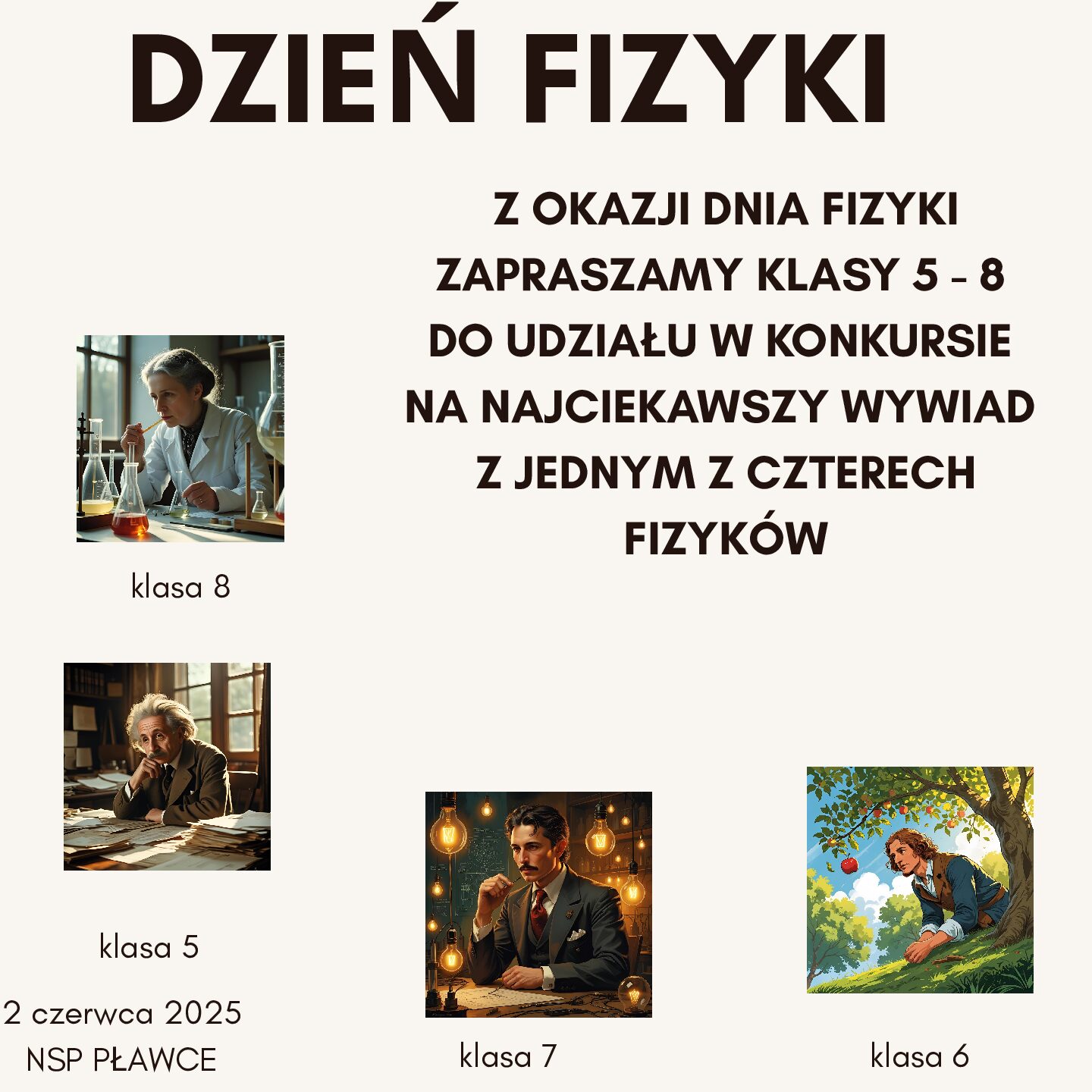 KONKURS Z OKAZJI DNIA FIZYKI 09.06.2025.